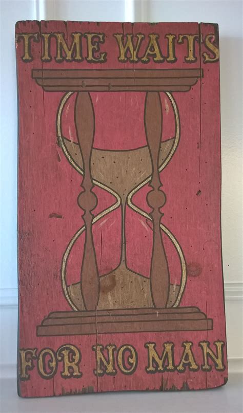 Time Waits for No Man Old Wooden Wall Decor 17 Tall | Etsy | Wooden wall decor, Wooden walls ...