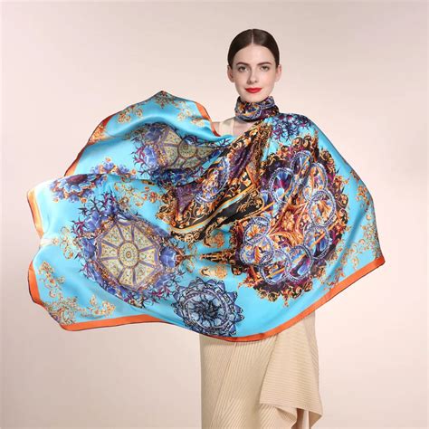 Aliexpress.com : Buy 100% Silk Spring Floral Scarf Women, Infinity ...