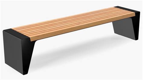 modelo 3d Modern Park Bench Black - TurboSquid 1974545