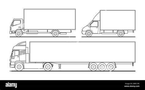 Semitrailer vector vectors Black and White Stock Photos & Images - Alamy