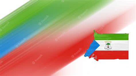 Premium Photo | Map of equatorial guinea, flag map, national colors background