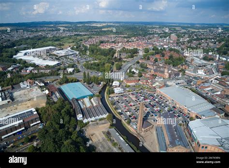 Aerial view of Kidderminster town centre Stock Photo - Alamy