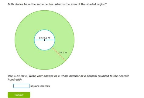 Both circles have the same center. What is the area of the shaded region? - brainly.com