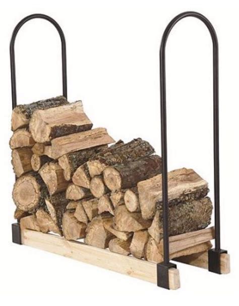 Firewood Rack Indoor Outdoor Log Holder for Fireplace Adjustable Wood ...