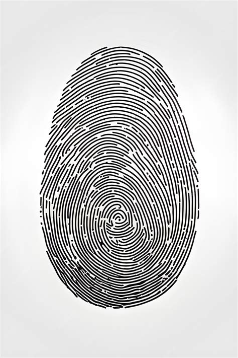 Black fingerprint on white background | Premium AI-generated image