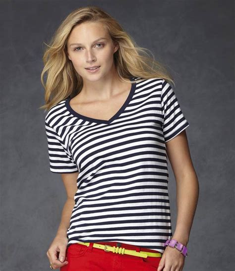 Striped Tops for Women « GotApparel.com Official Blog for Blank Clothing T-Shirts, Jackets, Tank ...