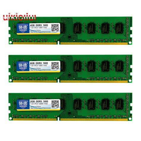 Xiede Desktop Computer Memory RAM Module DDR3 1600 4GB PC3-12800 240Pin ...