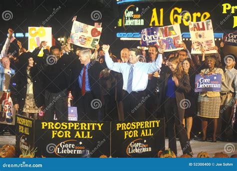 Vice President Al Gore at a Presidential Rally for Gore/Lieberman on October 31st of 2000 in ...