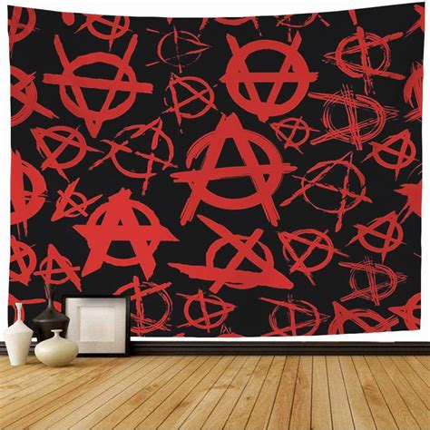 Amazon.com: Staroapr Tapestry Wall Hanging Pattern Signs Anarchy ...