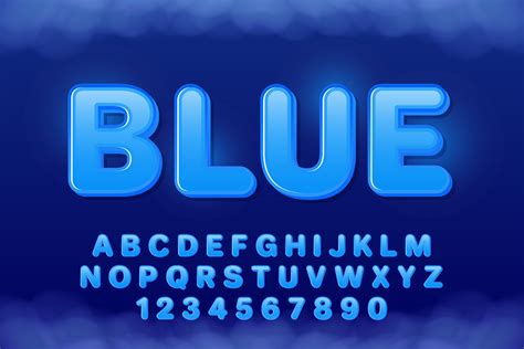 decorative blue text effect vector design 20209866 Vector Art at Vecteezy