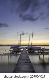 Sailboats Rest On Lake Monona Sunset Stock Photo 209904019 | Shutterstock