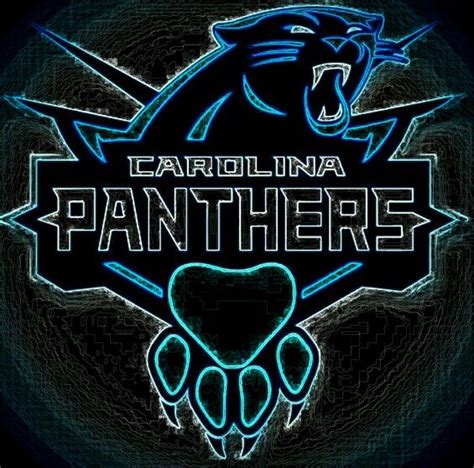 the carolina panther's neon logo is shown in this image from their ...