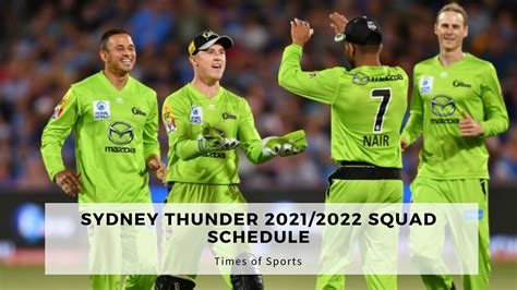 BBL: Sydney Thunder 2021/2022 Squad Schedule - Live Updates