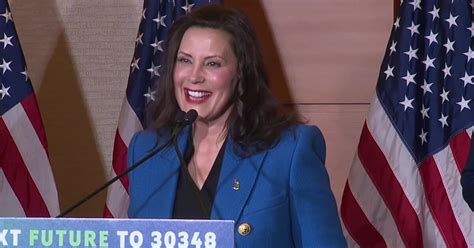 Governor Gretchen Whitmer addresses supporters following re-election victory