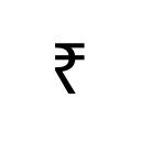 INDIAN RUPEE SIGN (U+20B9)