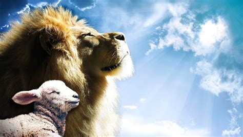 1280x720px | free download | HD wallpaper: lion, lamb, sky, jesus, god ...