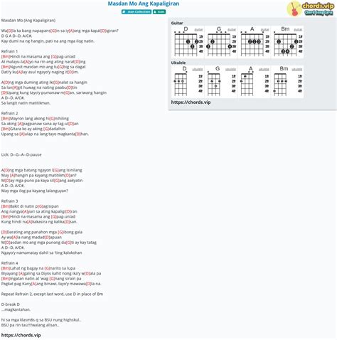 Chord: Masdan Mo Ang Kapaligiran - tab, song lyric, sheet, guitar, ukulele | chords.vip