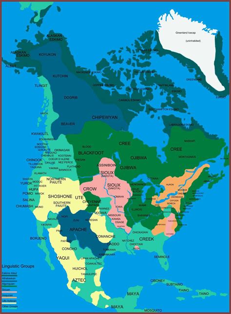 Map Of The American Indian Tribes