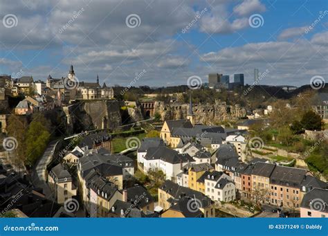 Luxembourg City Old Town stock image. Image of bridge - 43371249