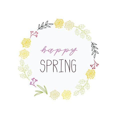 Free Vector | Hand drawn happy spring background