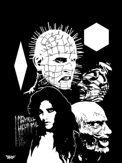 an image of three people with faces drawn in black and white on a black background