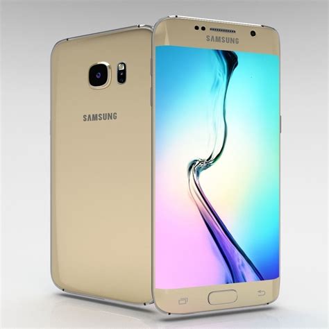 Samsung Galaxy S6 Edge Plus Gold Platinum 3D Model OBJ FBX STL BLEND ...