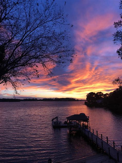 Lake Norman sunset from winter. You know what would make this view 100% better, legalized weed ...