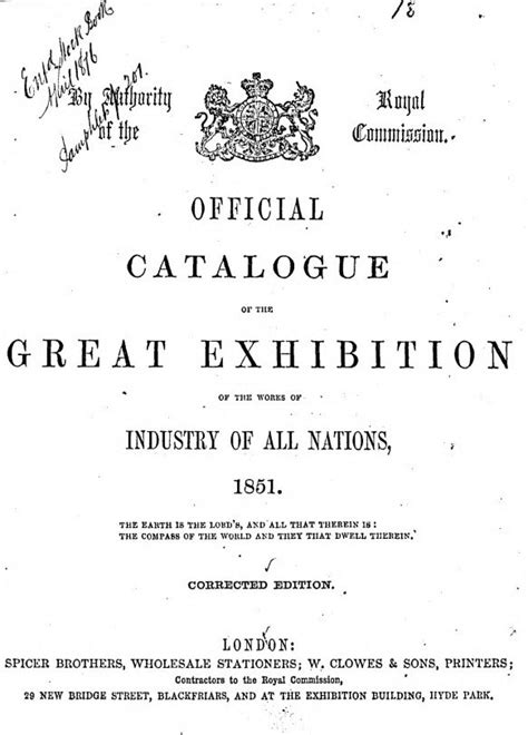 The Broad Arrow | Official Catalogue of The Great Exhibition, 1851