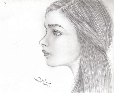 Realistic Half Face Drawing