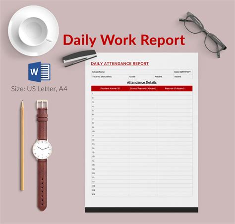 Daily Report Template - 25+ Free Word, Excel, PDF Documents Download ...