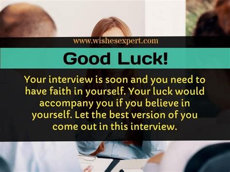 20 Good Luck Wishes For Job Interview