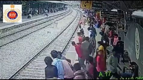 [WATCH] Bengaluru: Man saved from tracks by RPF personnel just seconds before train passes KR ...