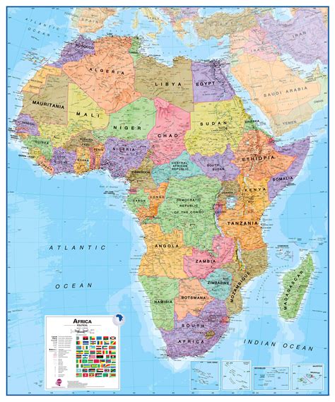 Political Africa Wall Map