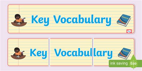 Key Vocabulary Display Banner (teacher made) - Twinkl