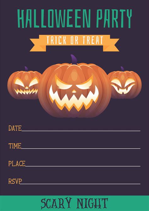 Blank Printable Halloween Invitations - Printable Word Searches