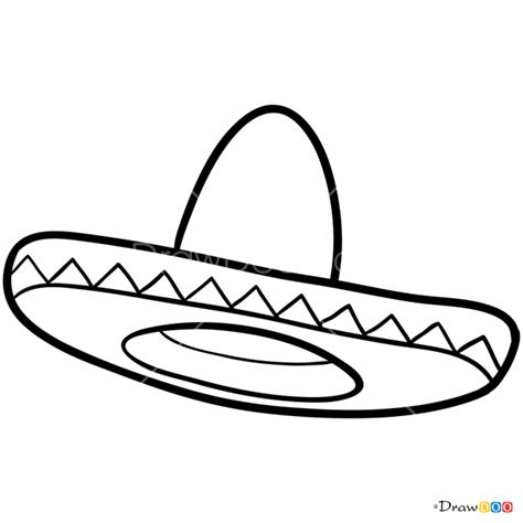 Sombrero Clipart Draw Line Art - Clip Art Library