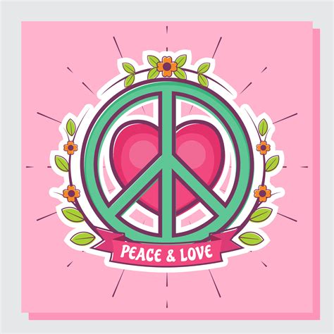 Peace and Love Vector Illustration 252016 Vector Art at Vecteezy