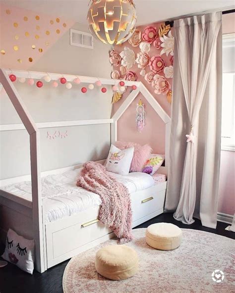 Pink and White Tent Canopy Toddler Girl Bedroom - Soul & Lane