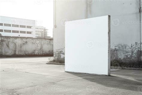 a Blank white sign board mockup isolated outside 23331869 Stock Photo ...