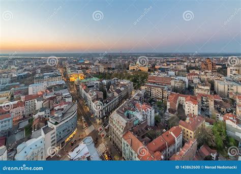 Panorama of Belgrade. stock photo. Image of danube, boulevard - 143862600