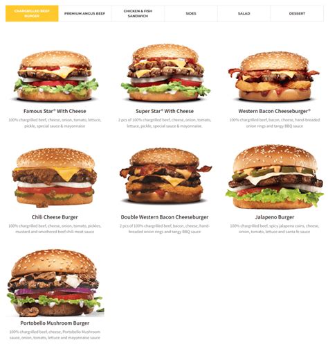 CARL'S JR Singapore Menu Updated List 2024