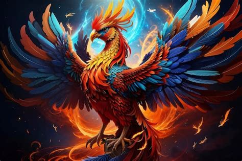 Premium AI Image | The Unique Portrait of the Phoenix Bird in Ancient ...