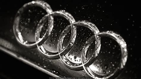 Audi Logo in Black and White HD wallpaper for your PC, Mac or Mobile device | Audi logo ...