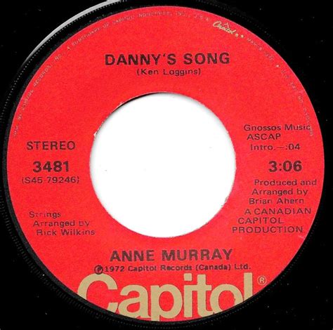 Anne Murray – Danny's Song / Drown Me (1972, Los Angeles Pressing, Vinyl) - Discogs