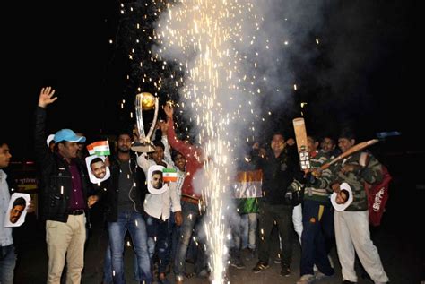 Indian Cricket fans celebrate