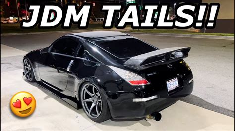 350z GETS NEW JDM TAIL LIGHTS!! + Carbon Fiber Parts - YouTube