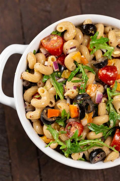 Rainbow Pasta Salad (vegan, gluten-free, oil and nut-free) - Delicious Recipes