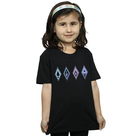 Disney Girls Frozen 2 Elements Symbols Cotton T-Shirt - Walmart.com