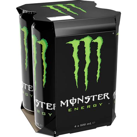 Monster Energy Green Multipack Cans 500ml X4 Pack | Woolworths