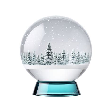 Empty Crystal Ball Snow Globe Isolated On White Background 3d ...